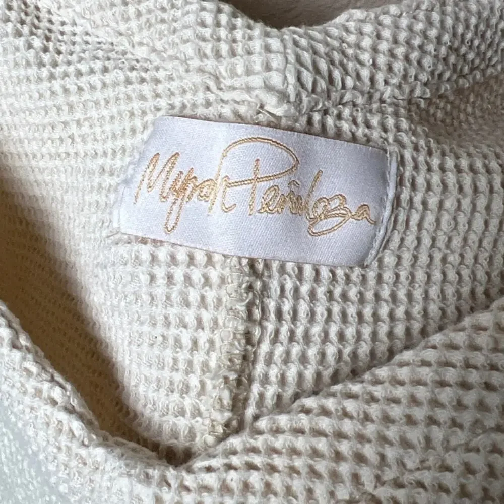 Myrah Penaloza Kundalini Playsuit Waffle Cotton Jumpsuit Romper Wide Leg No Size - Picture 2 of 6